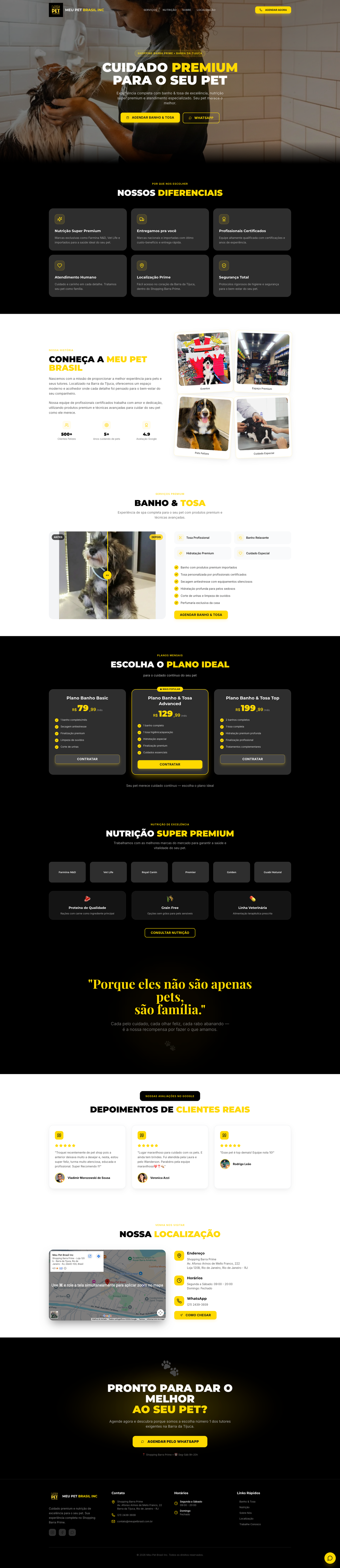 Portfólio RM7 Digital: site para Pet Care — Pet Shop